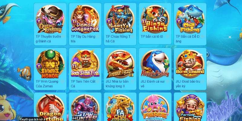 Sân chơi hiện đang cung cấp nhiều thể loại game bắn cá đa dạng